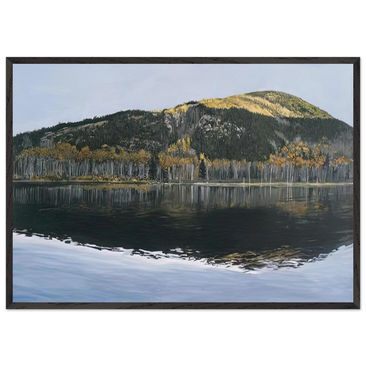BEAVER DAM POND ACADIA NATIONAL PARK 2009 - Richard Estes 70x100 cm / 28x40 inches Framed Art Print – Black Wooden Frame