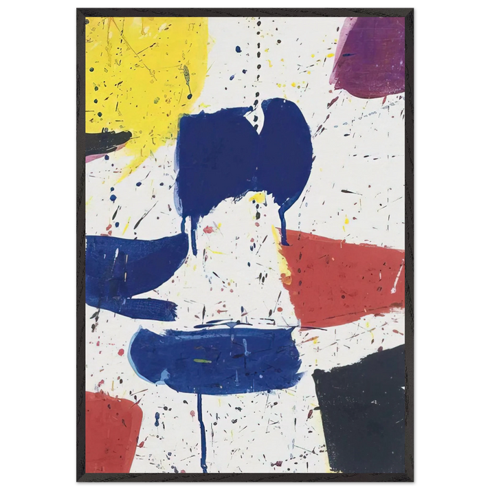 Emblem 8 1 - Sam Francis 70x100 cm / 28x40 inches Framed Art Print – Black Wooden Frame