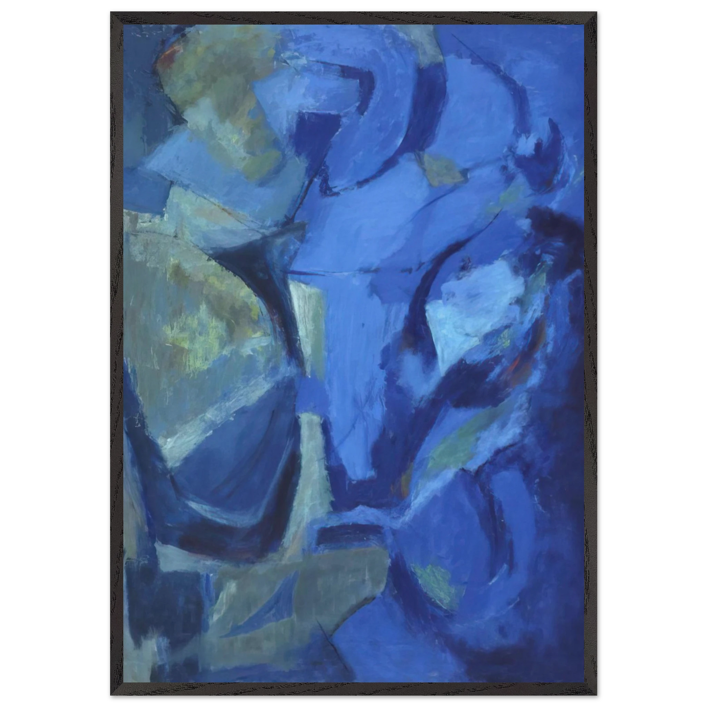 THE STORMY SEA 1958 - Alma Woodsey Thomas Framed Art Print – Black Wooden Frame - Default Title - -Framed Art Print