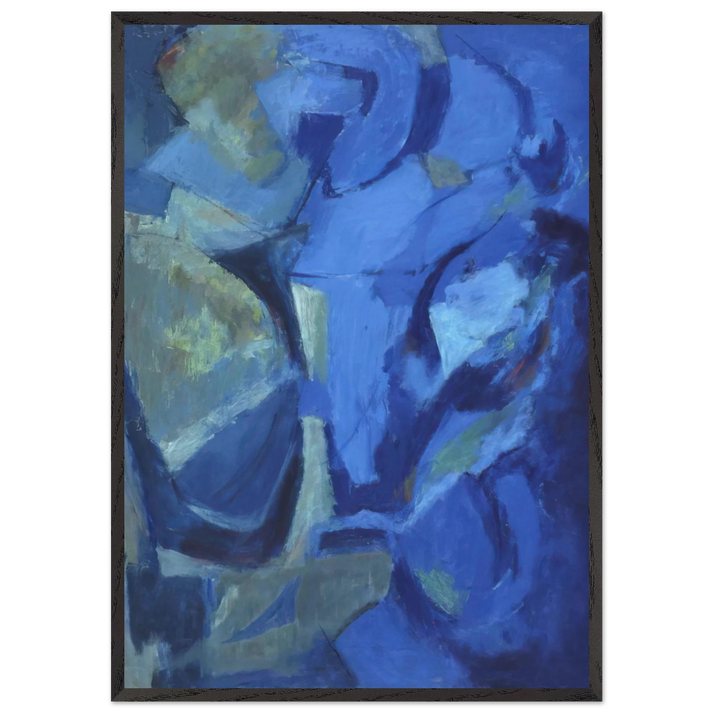 THE STORMY SEA 1958 - Alma Woodsey Thomas 70x100 cm / 28x40 inches Framed Art Print – Black Wooden Frame