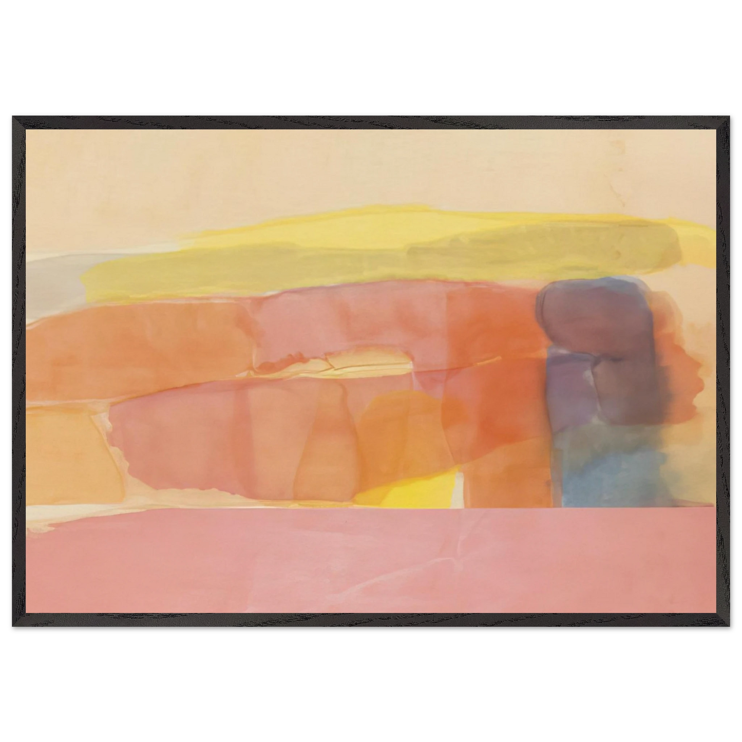 First Path - 1978 - Ronnie Landfield 70x100 cm / 28x40 inches Framed Art Print – Black Wooden Frame