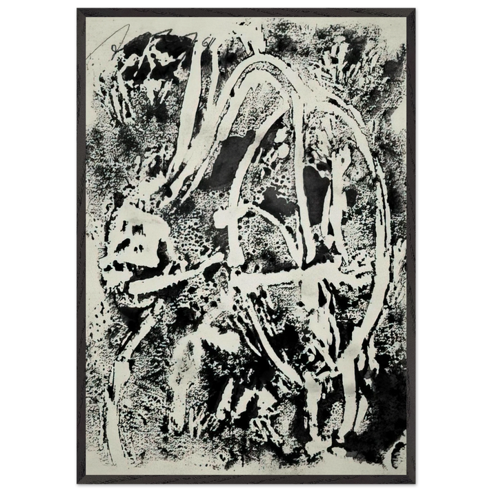 Untitled - 1961 N3 - Adja Yunkers 70x100 cm / 28x40 inches Framed Art Print – Black Wooden Frame