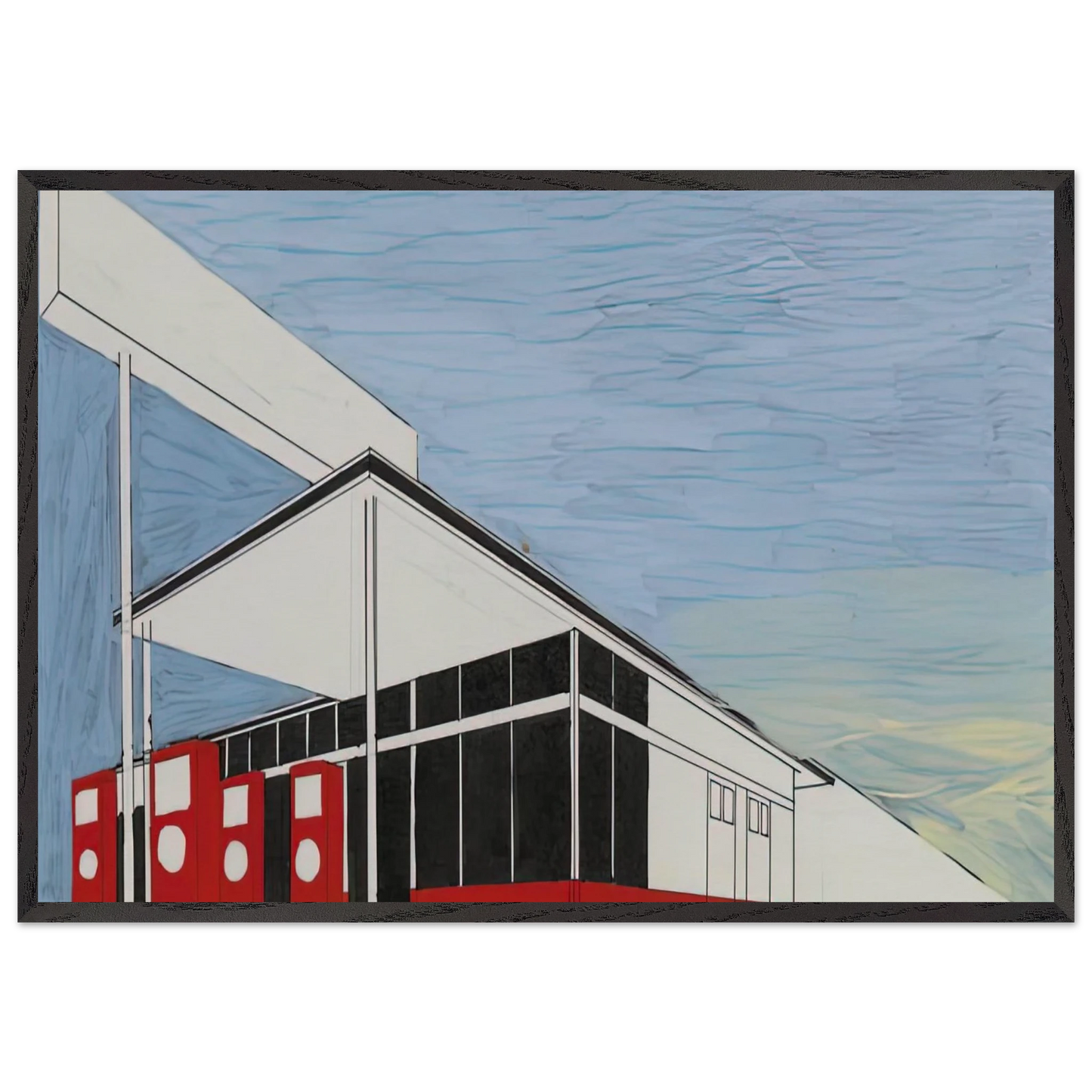 STANDARD STUDY 3 1963 - Edward Ruscha Framed Art Print – Black Wooden Frame - Default Title - -Framed Art Print