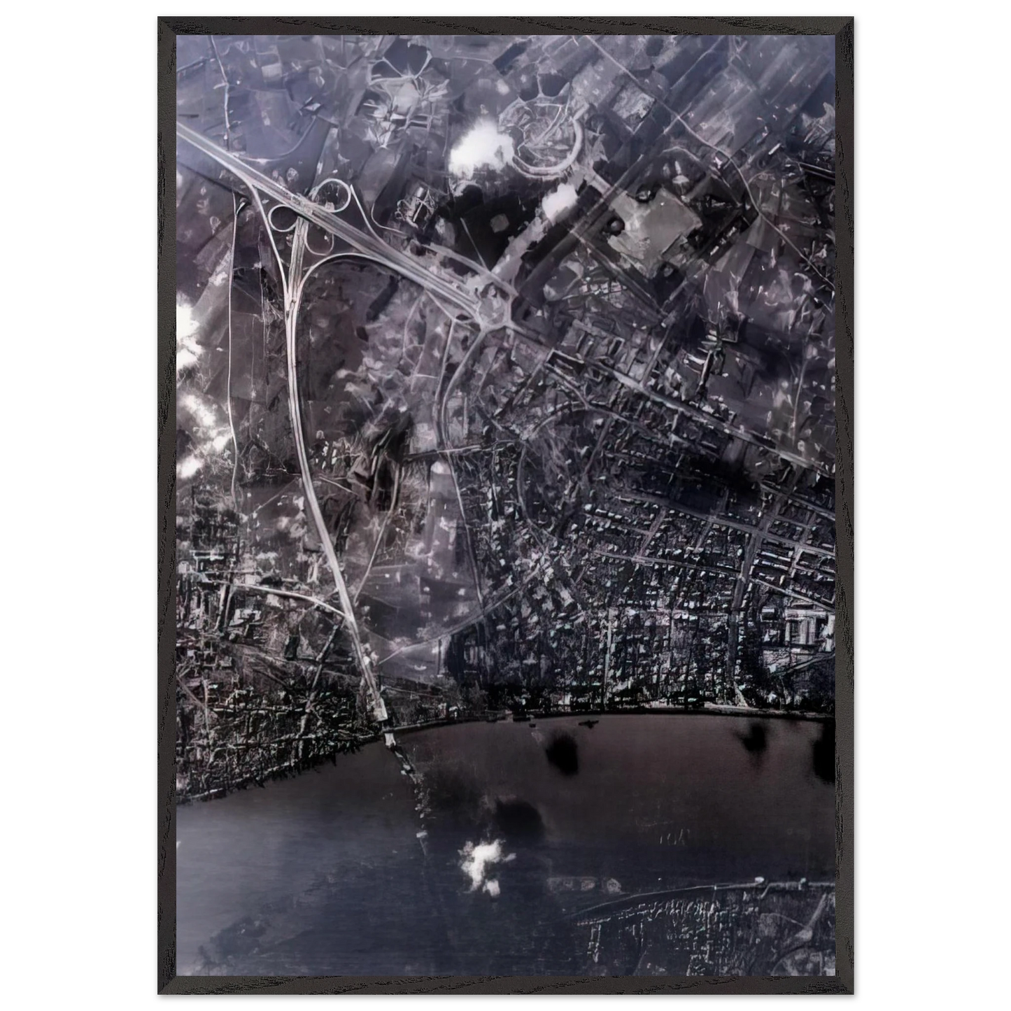 14 FEB 45 2002 - Gerhard Richter Framed Art Print – Black Wooden Frame - Default Title - -Framed Art Print