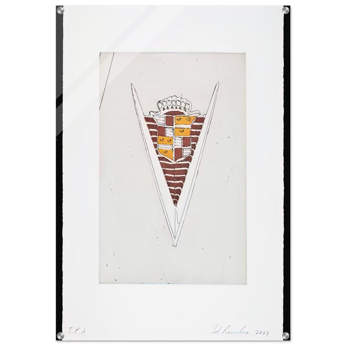 CADILLAC MOTOR CITY SERIES 2009 - Edward Ruscha Acrylic Print - 70x100 cm / 28x40″ inches
