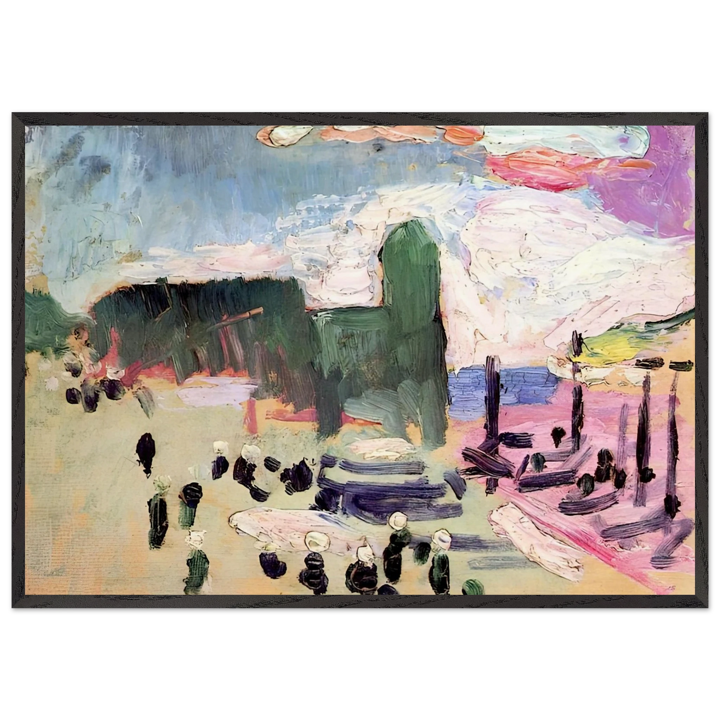 COLLIOURE 1905 - Henri Matisse 70x100 cm / 28x40 inches Framed Art Print – Black Wooden Frame