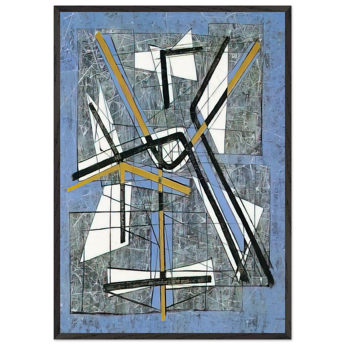 Animals and Minerals - 1952 - Jimmy Ernst 70x100 cm / 28x40 inches Framed Art Print – Black Wooden Frame