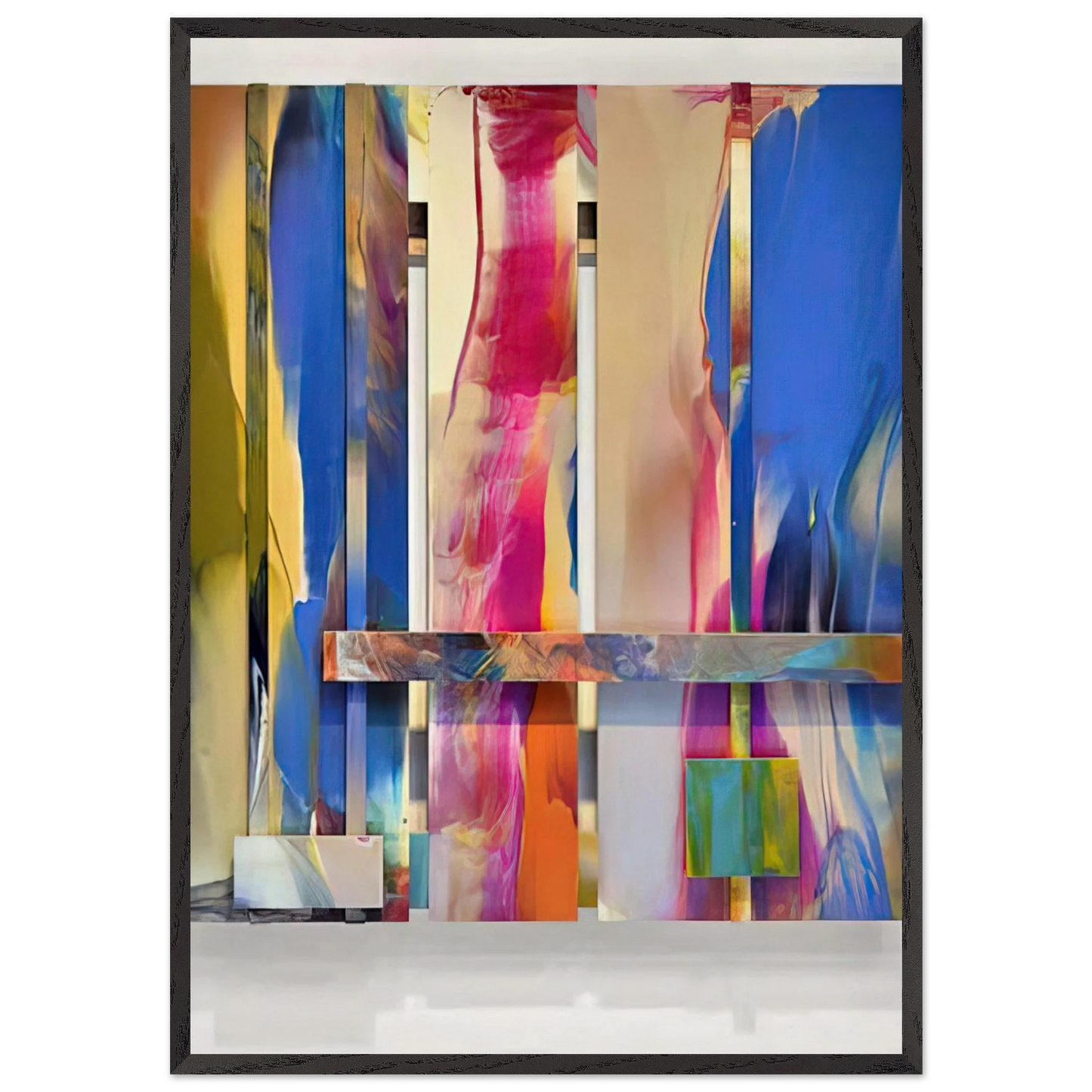 Wide - Sam Gilliam Framed Art Print – Black Wooden Frame - Default Title - -Framed Art Print
