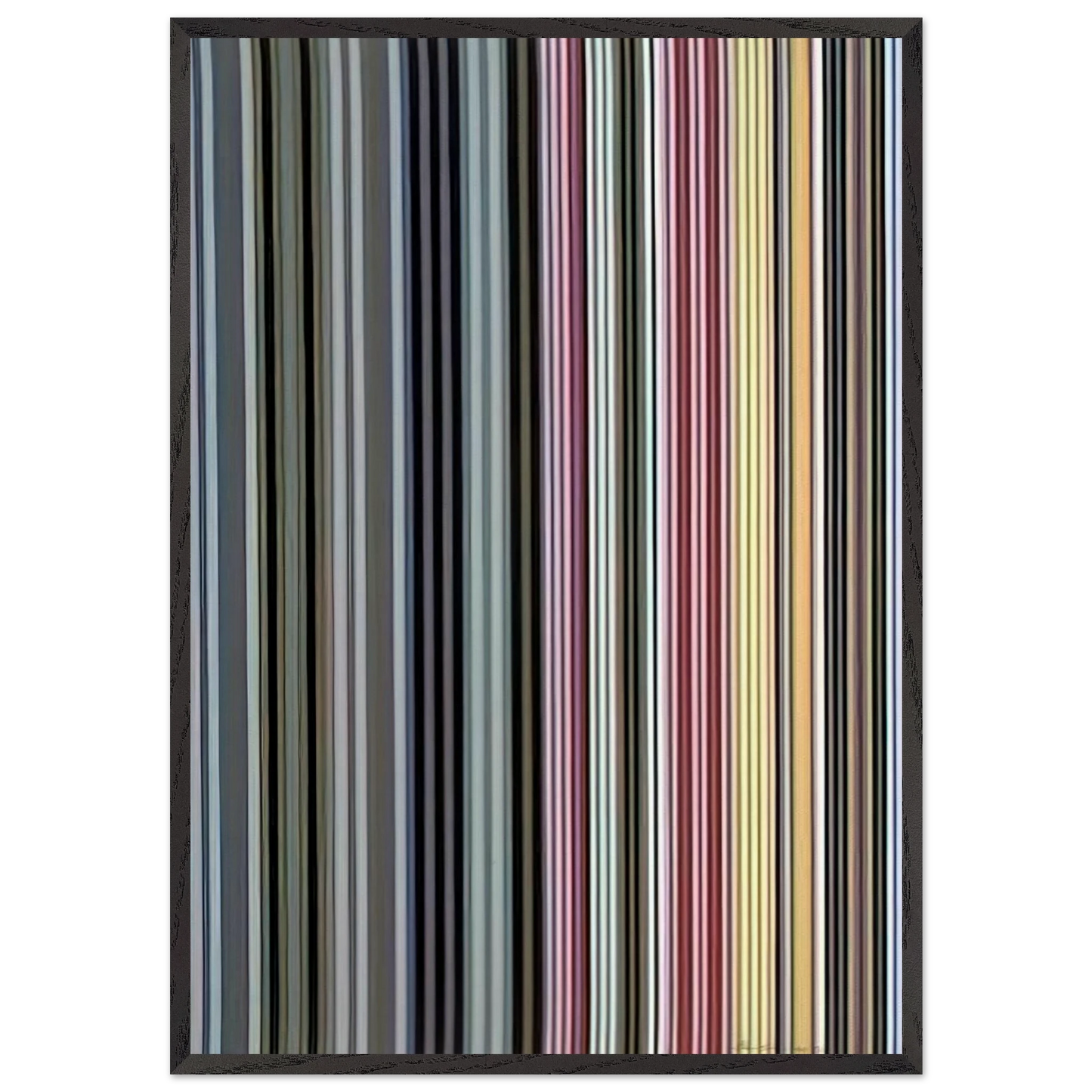 Alice Tully Hall Sampler - 1961 - Gene Davis Framed Art Print – Black Wooden Frame - Default Title - -Framed Art Print