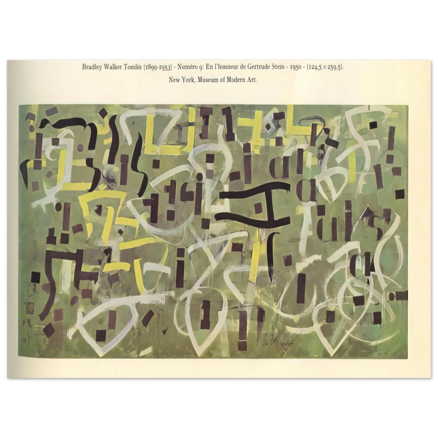 Bradley Walker Tomlin - Number 9. In Praise of Gertrude Stein - 1950 Fine Art Poster - Default Title