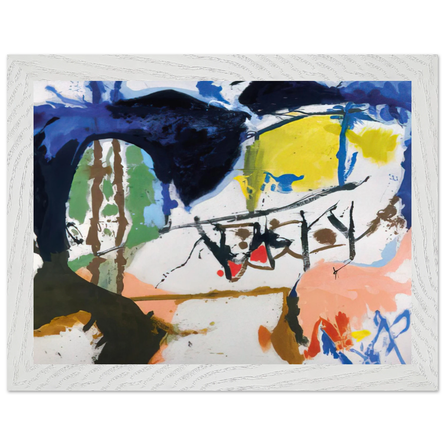 Helen Frankenthaler - Acres - 1959 Wall art - 40x50 cm / 16x20 inches - Premium Wooden Framed Poster With Fine Art Paper - Wood frame