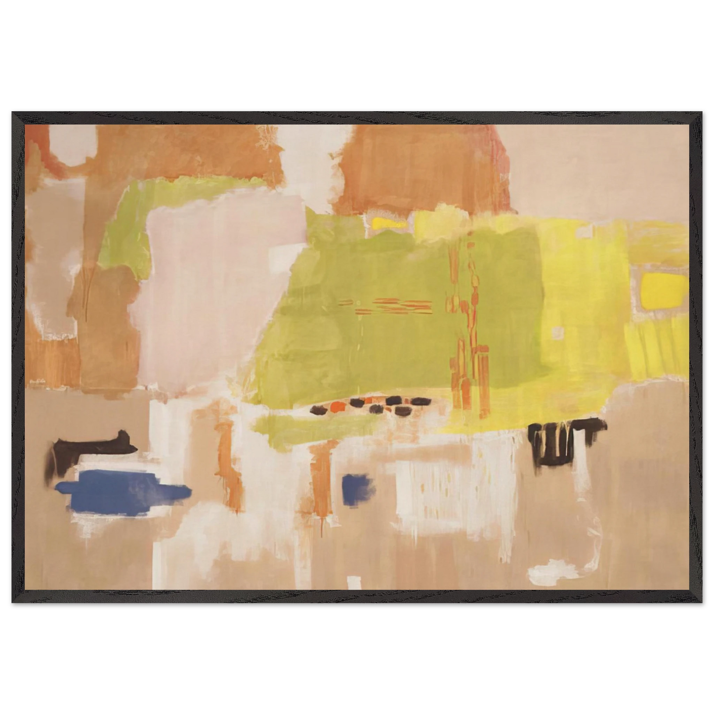 No1 Untitled - 1948 - Mark Rothko 70x100 cm / 28x40 inches Framed Art Print – Black Wooden Frame