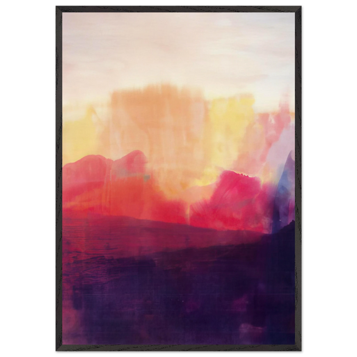 The Source - 1993 - Ronnie Landfield 70x100 cm / 28x40 inches Framed Art Print – Black Wooden Frame