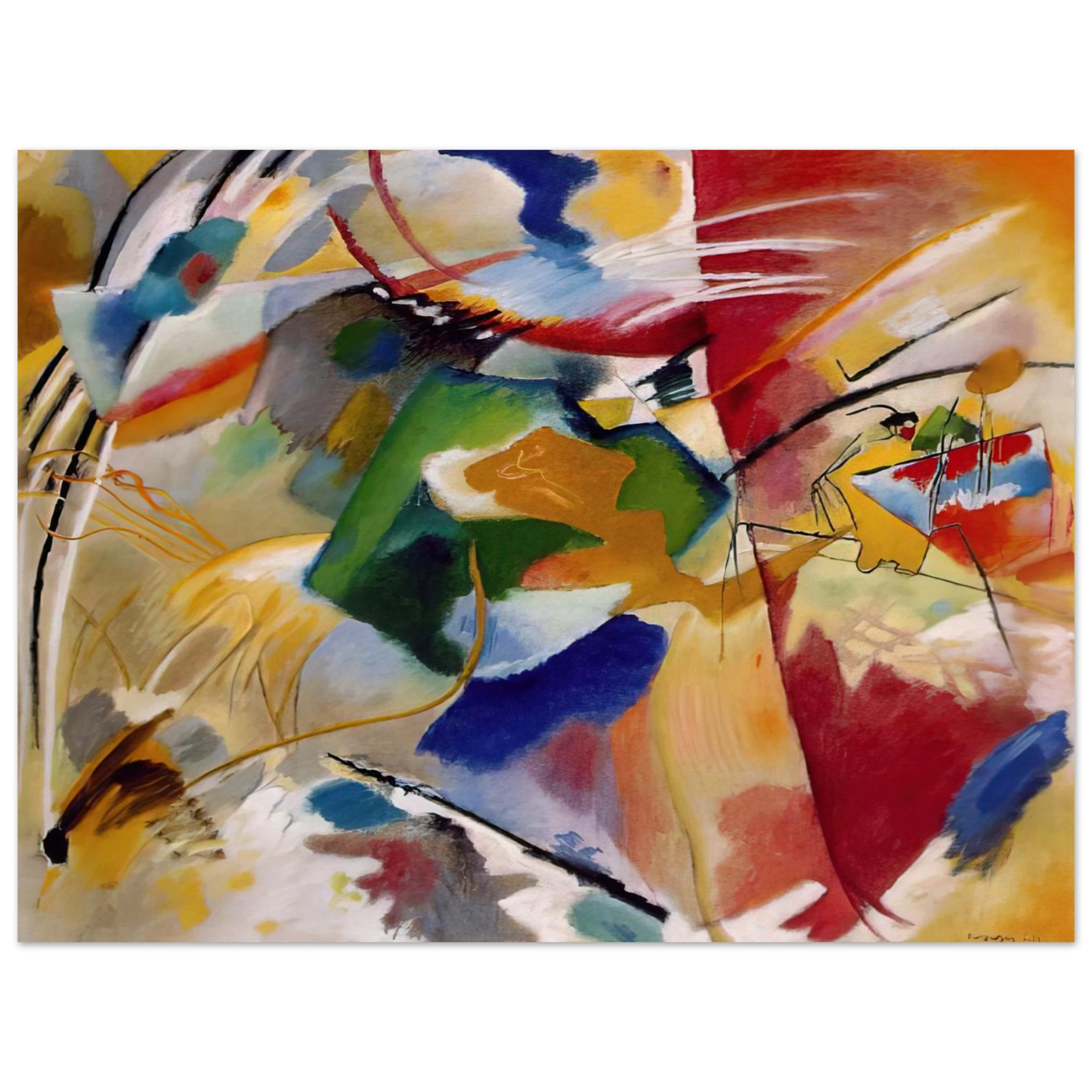 Wassily Kandinsky - PAINTING WITH GREEN CENTER 1913 Fine Art Poster - Default Title