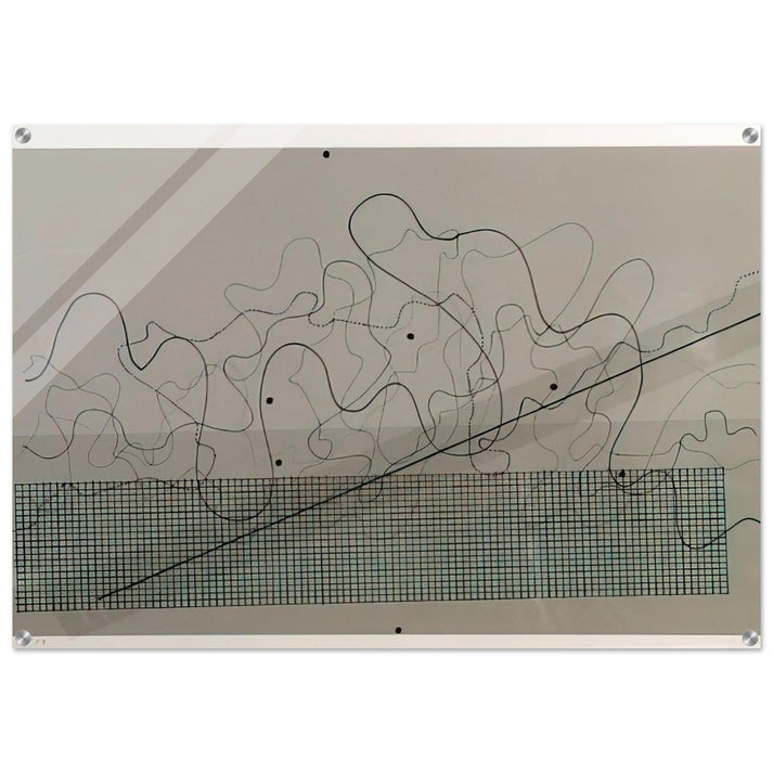 Fontana Mix Dark Grey - 1981 - John Cage Acrylic Print - 70x100 cm / 28x40″ inches