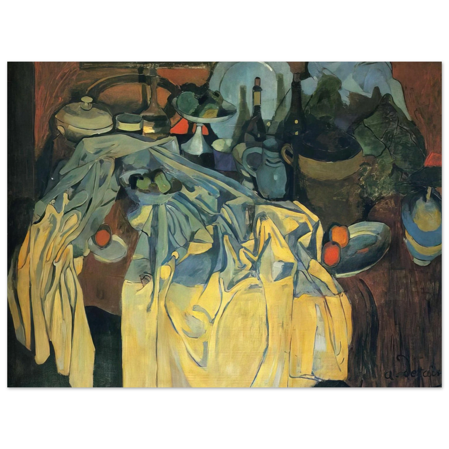 Andre Derain - STILL LIFE ON THE TABLE 1904 Fine Art Poster - Default Title