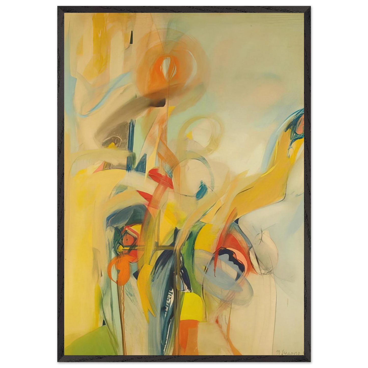 Down to Earth - 1959 - Miriam Schapiro 70x100 cm / 28x40 inches Framed Art Print – Black Wooden Frame