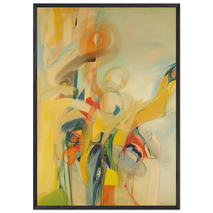 Down to Earth - 1959 - Miriam Schapiro 70x100 cm / 28x40 inches Framed Art Print – Black Wooden Frame