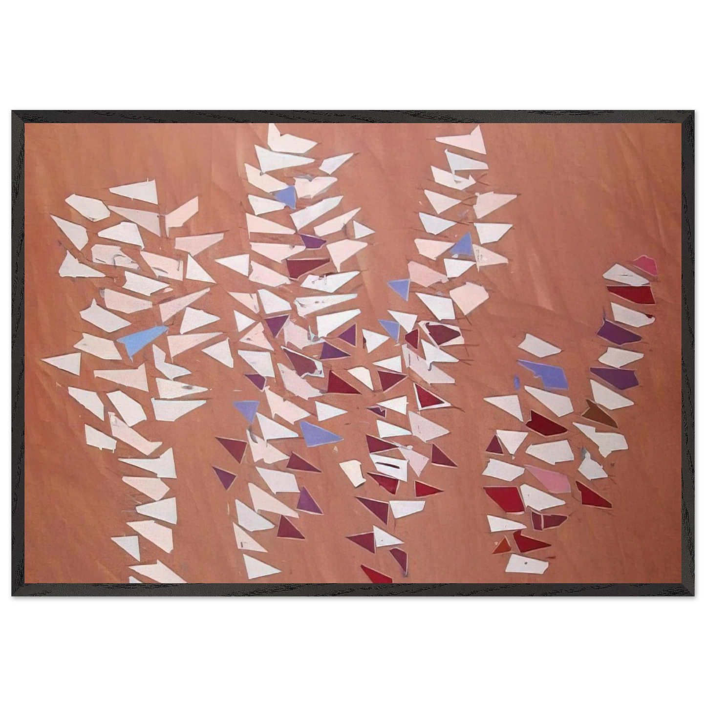 On Gray Pink - 1988 - Robert Goodnough 70x100 cm / 28x40 inches Framed Art Print – Black Wooden Frame