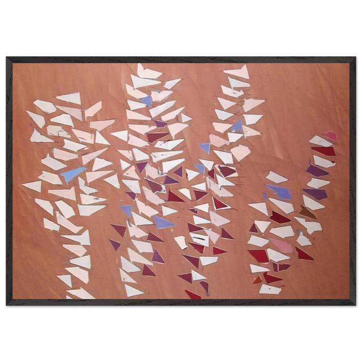 On Gray Pink - 1988 - Robert Goodnough 70x100 cm / 28x40 inches Framed Art Print – Black Wooden Frame