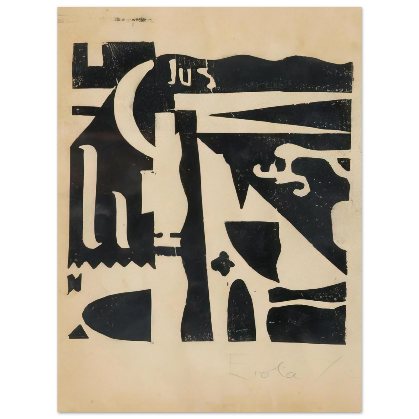 Julius Evola - Xilografia - 1919 Fine Art Poster - Default Title