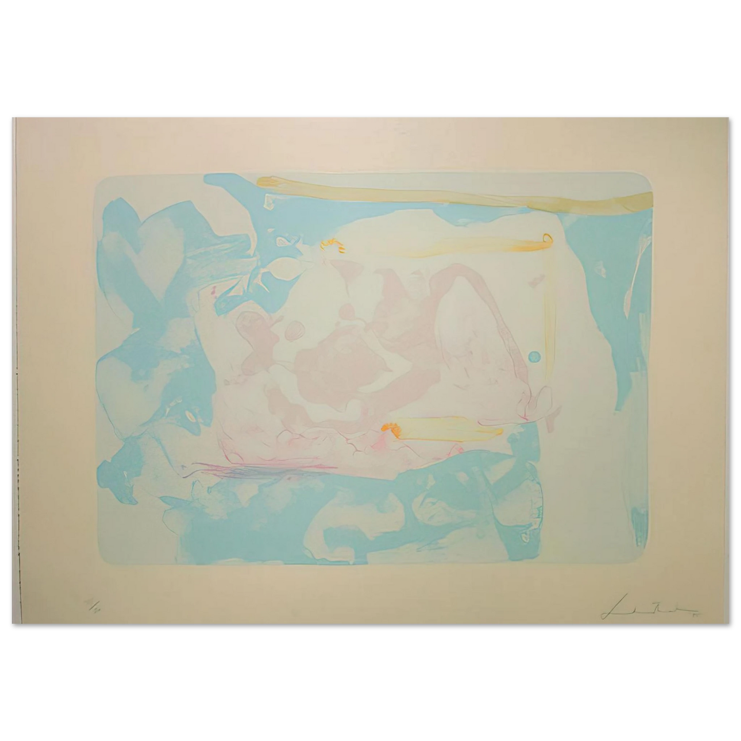 Helen Frankenthaler - Reflections III - 1995 Wall art - 21x29.7 cm / 8x12" - Fine Art Poster - -