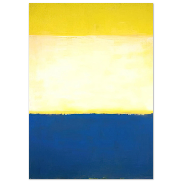 Mark Rothko - No. 6 Yellow, White, Blue Over Yellow on Gray - 1954 Wall Art - 60x80 cm / 24x32 inches - Fine Art Poster-canvas - -
