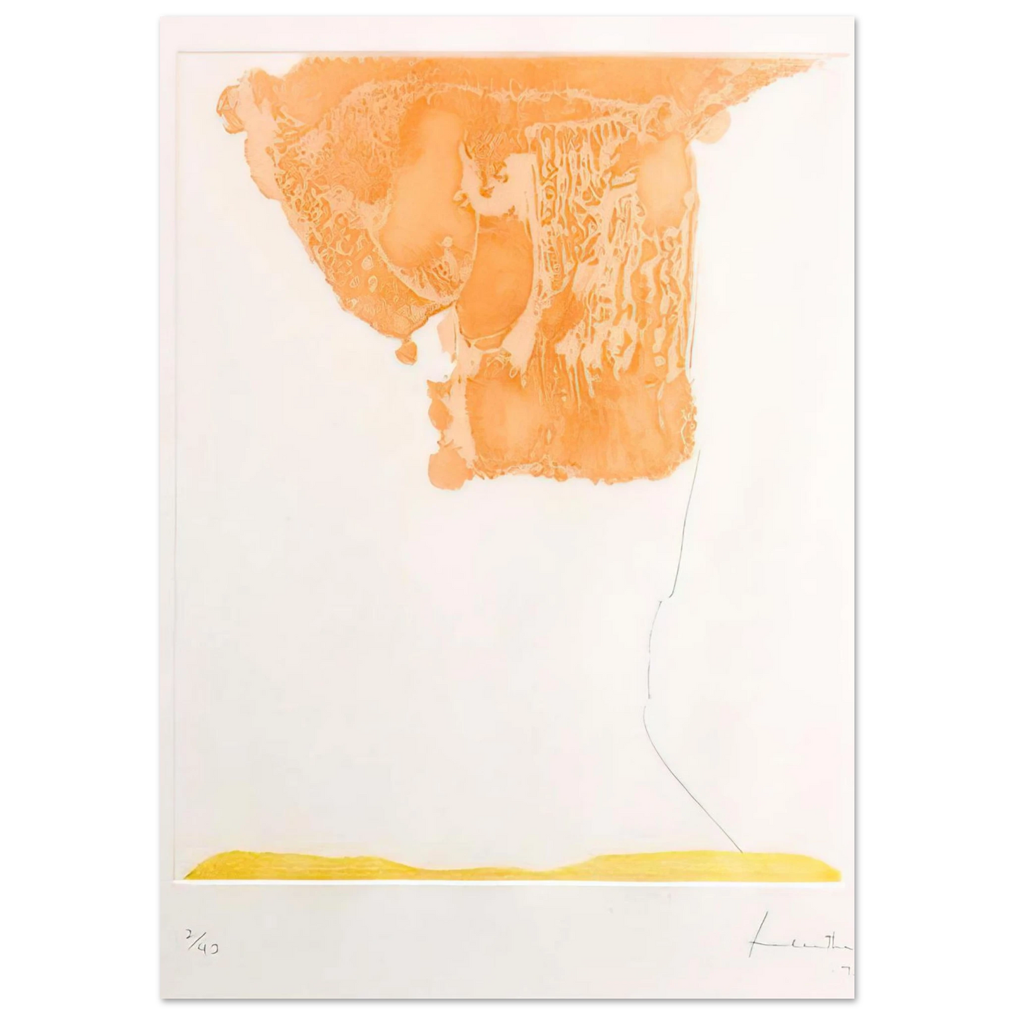 Helen Frankenthaler - Pranzo Italiano - 1973 Wall art - 30x45 cm / 12x18 inches - Premium Wooden Framed Poster With Fine Art Paper - Black frame