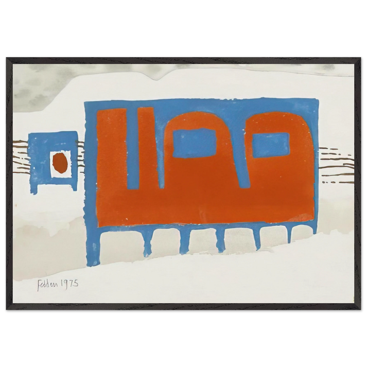 Untitled - 1975 N5 - Mary Fedden 70x100 cm / 28x40 inches Framed Art Print – Black Wooden Frame