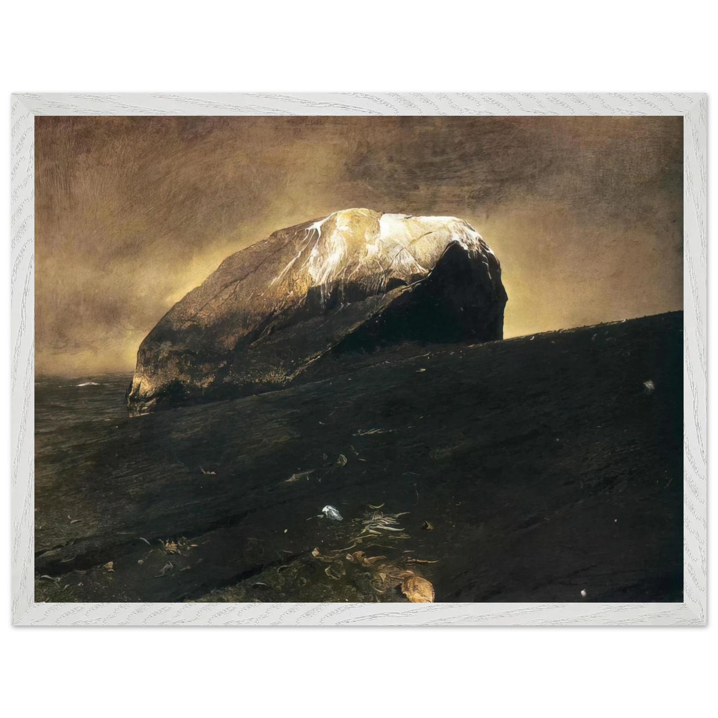 Andrew Wyeth - NOT DETECTED 42 Wall Art - 60x80 cm / 24x32 inches - Premium Wooden Framed Poster With Fine Art Paper - Black frame