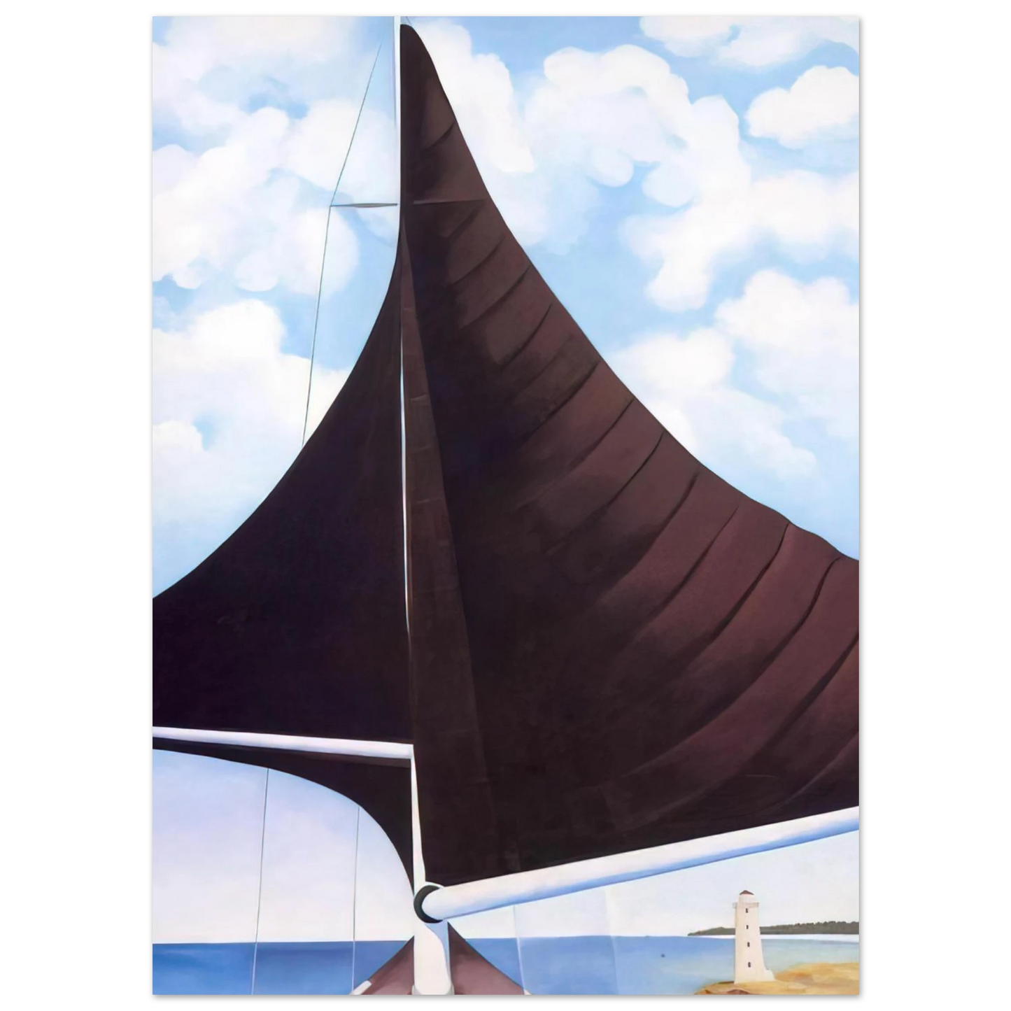 Georgia O'Keeffe - Brown Sail, Wing on Wing, Nassau Fine Art Poster - 40x60 cm / 16x24 inches