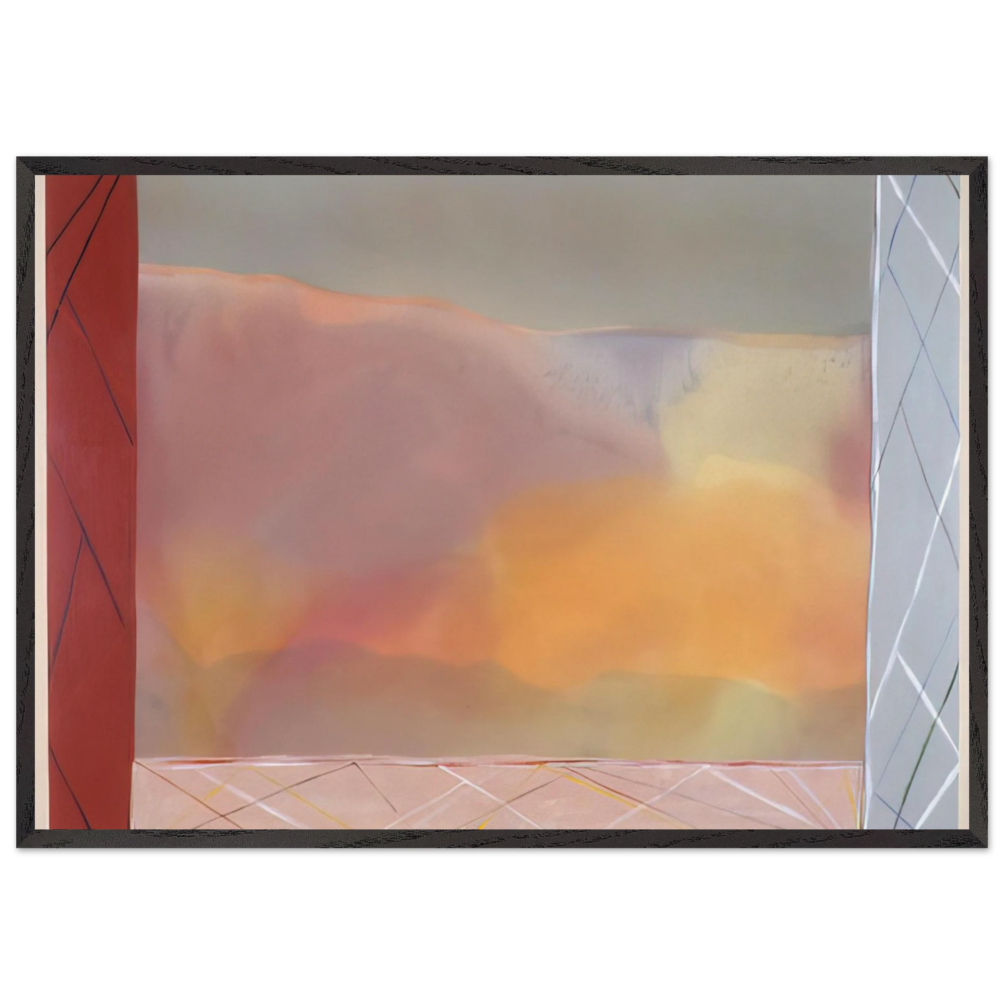 Tahity Trinity - 1988 - Ronnie Landfield Framed Art Print – Black Wooden Frame - Default Title - -Framed Art Print