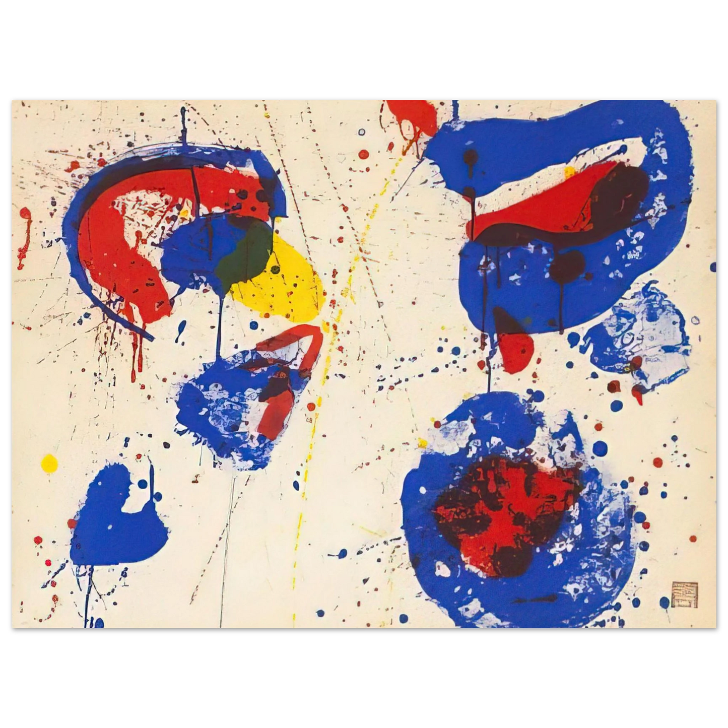 Sam Francis - Hurrah for the Red, White, and Blue Fine Art Poster - Default Title
