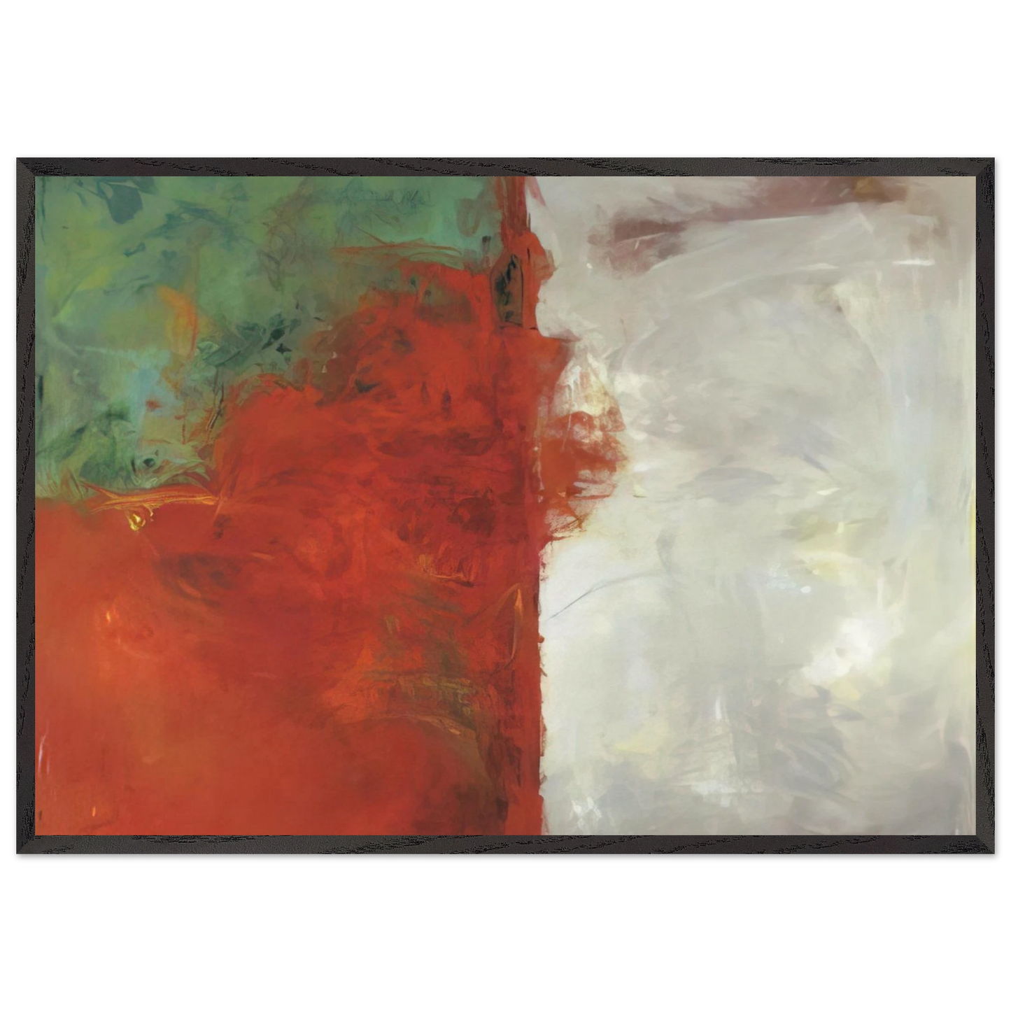 Divide - 1958 - Theodoros Stamos 70x100 cm / 28x40 inches Framed Art Print – Black Wooden Frame
