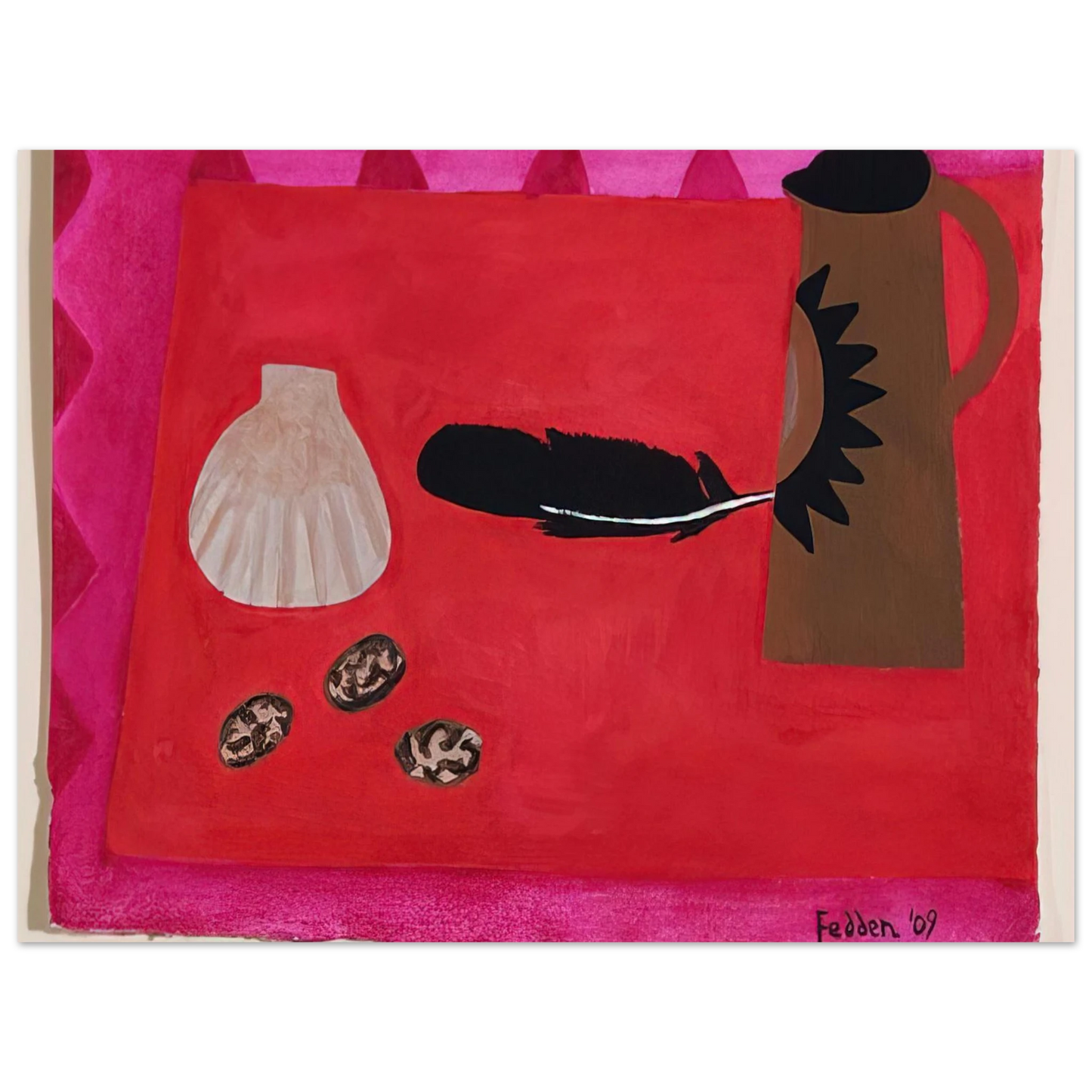 Mary Fedden - Red Table, Brown Jug - 2009 Fine Art Poster - Default Title