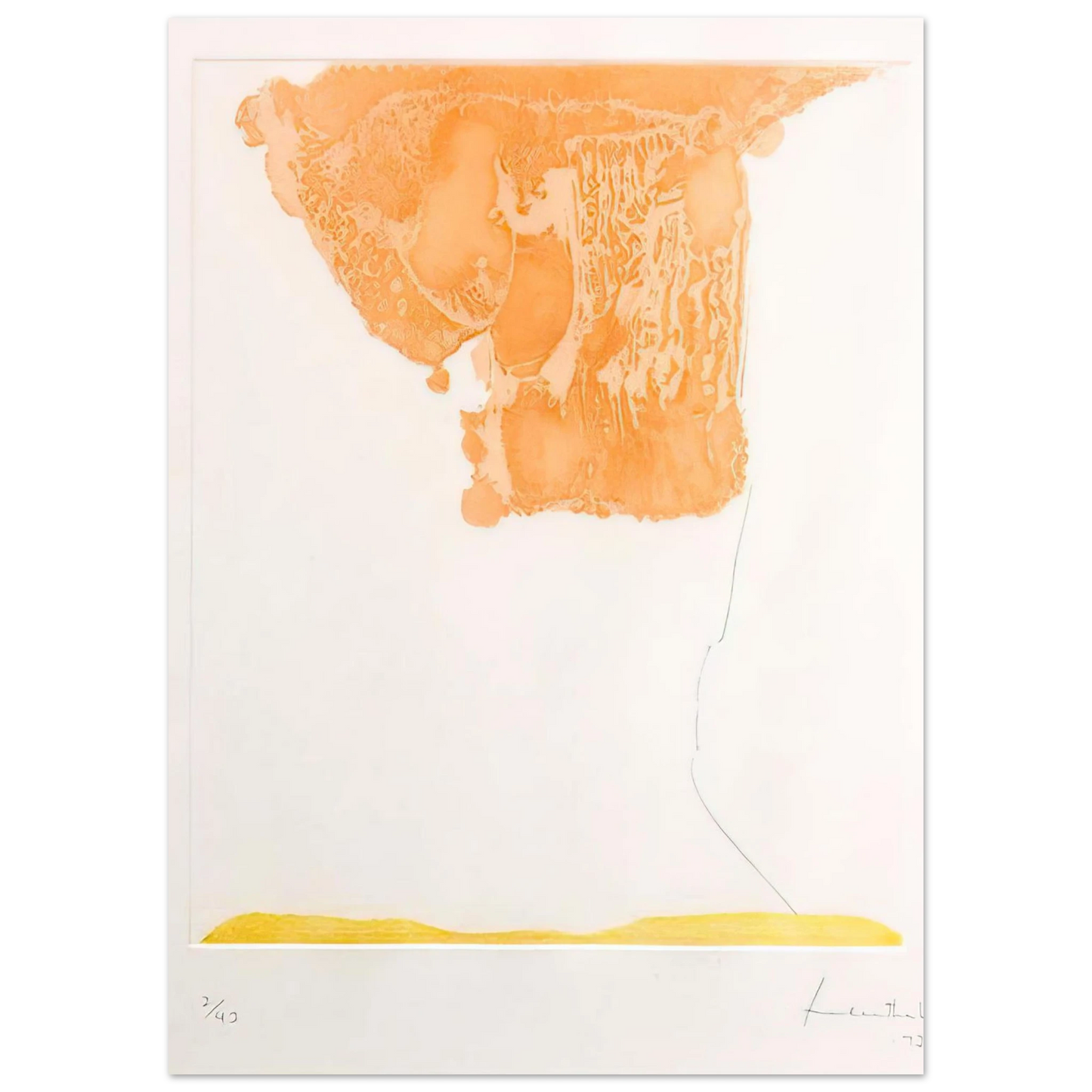 Helen Frankenthaler - Pranzo Italiano - 1973 Wall art - 50x70 cm / 20x28 inches - Premium Wooden Framed Poster With Fine Art Paper - Black frame