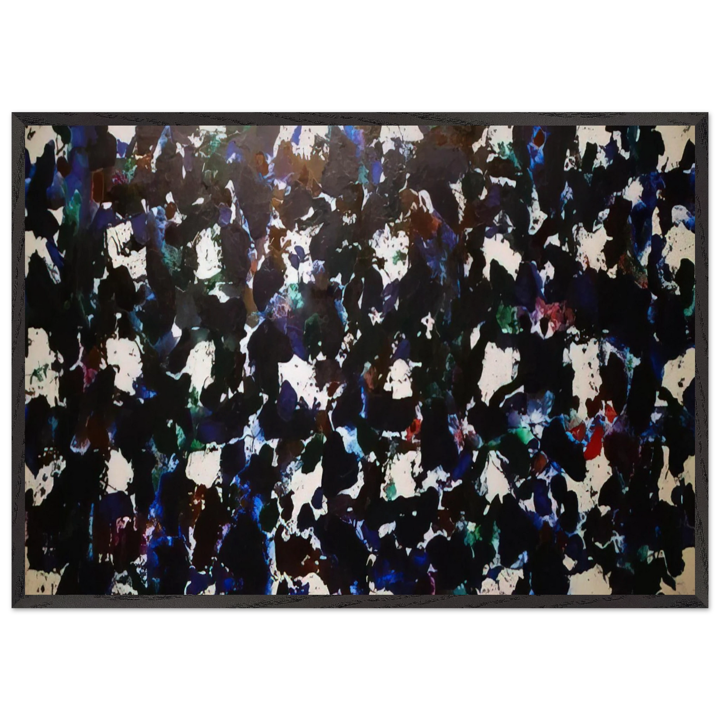 Free Floating Clouds - Sam Francis Framed Art Print – Black Wooden Frame - Default Title - -Framed Art Print