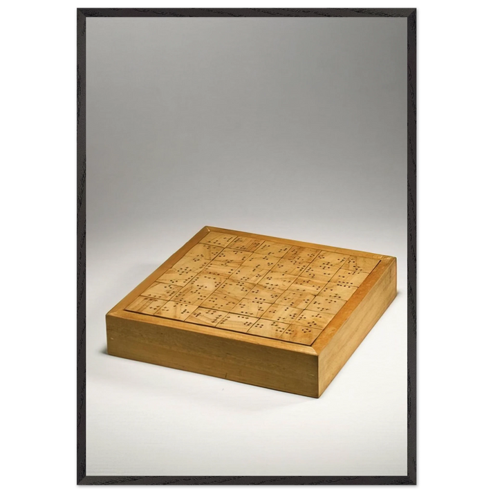 DAMA 1968 - Alighiero Boetti 70x100 cm / 28x40 inches Framed Art Print – Black Wooden Frame