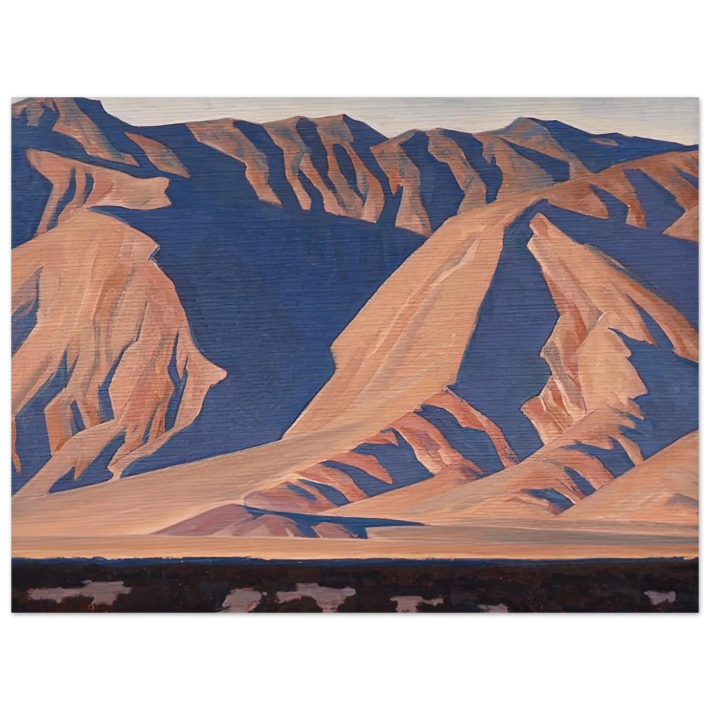 Maynard Dixon - INYO MOUNTAINS 1944 Wall art - 70x100 cm / 28x40 inches - Premium Wooden Framed Poster With Fine Art Paper-canvas - Wood frame