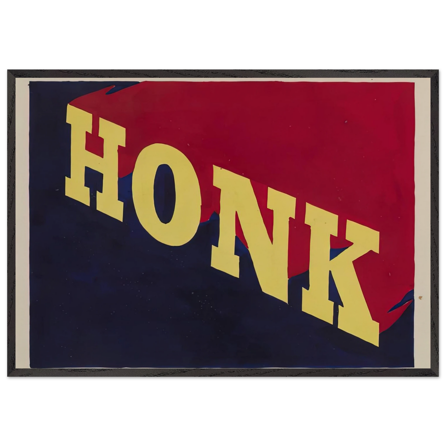 HONK 1962 - Edward Ruscha 70x100 cm / 28x40 inches Framed Art Print – Black Wooden Frame