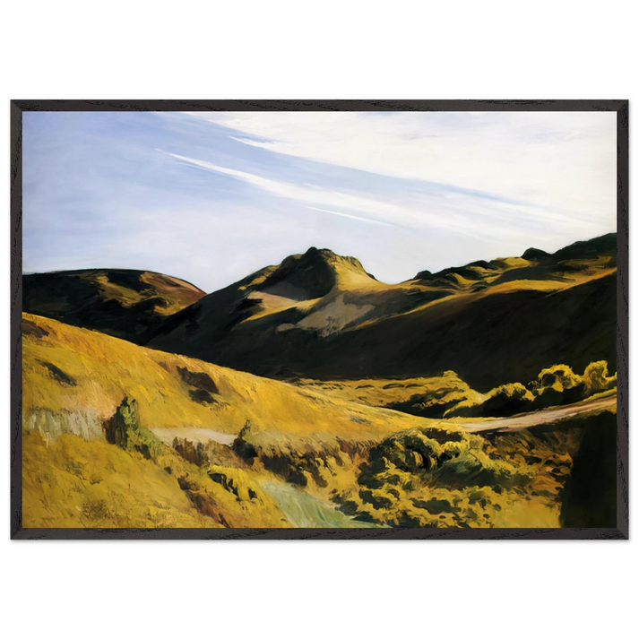 The Camel s Hump - Edward Hopper 70x100 cm / 28x40 inches Framed Art Print – Black Wooden Frame