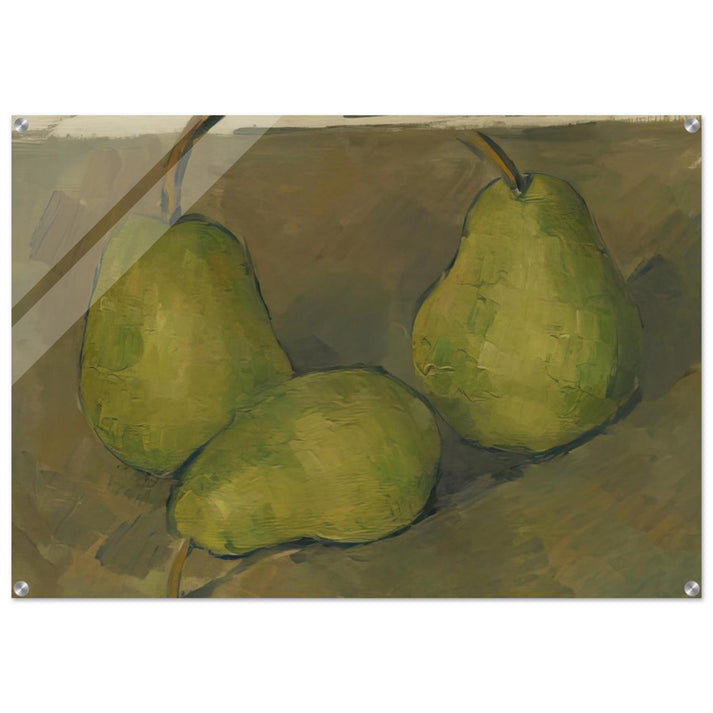 Three Pears - Paul Cézanne Acrylic Print - 70x100 cm / 28x40″ inches | Paul Cézanne Wall Art | Paul Cézanne Prints