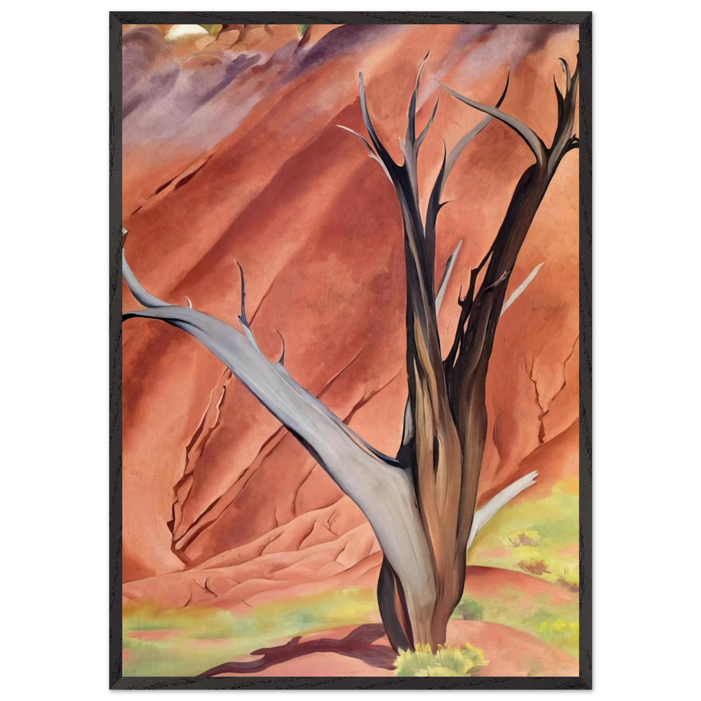 Geralds Tree - Georgia OKeeffe 70x100 cm / 28x40 inches Framed Art Print – Black Wooden Frame