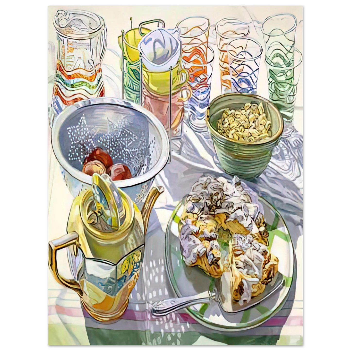 Janet Fish - COFFEE CAKE 2003 Fine Art Poster - Default Title