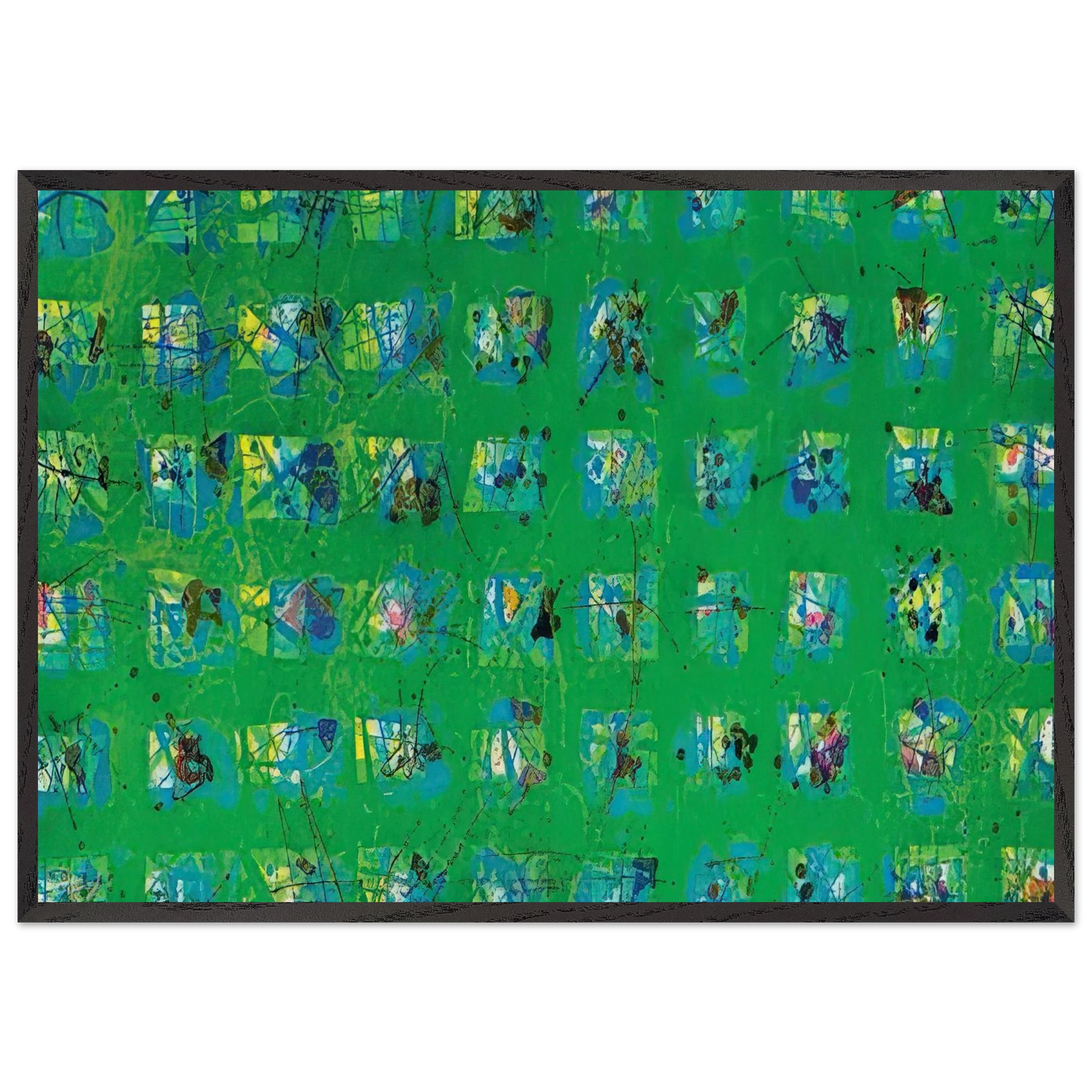 La Primavera - Sam Francis 70x100 cm / 28x40 inches Framed Art Print – Black Wooden Frame