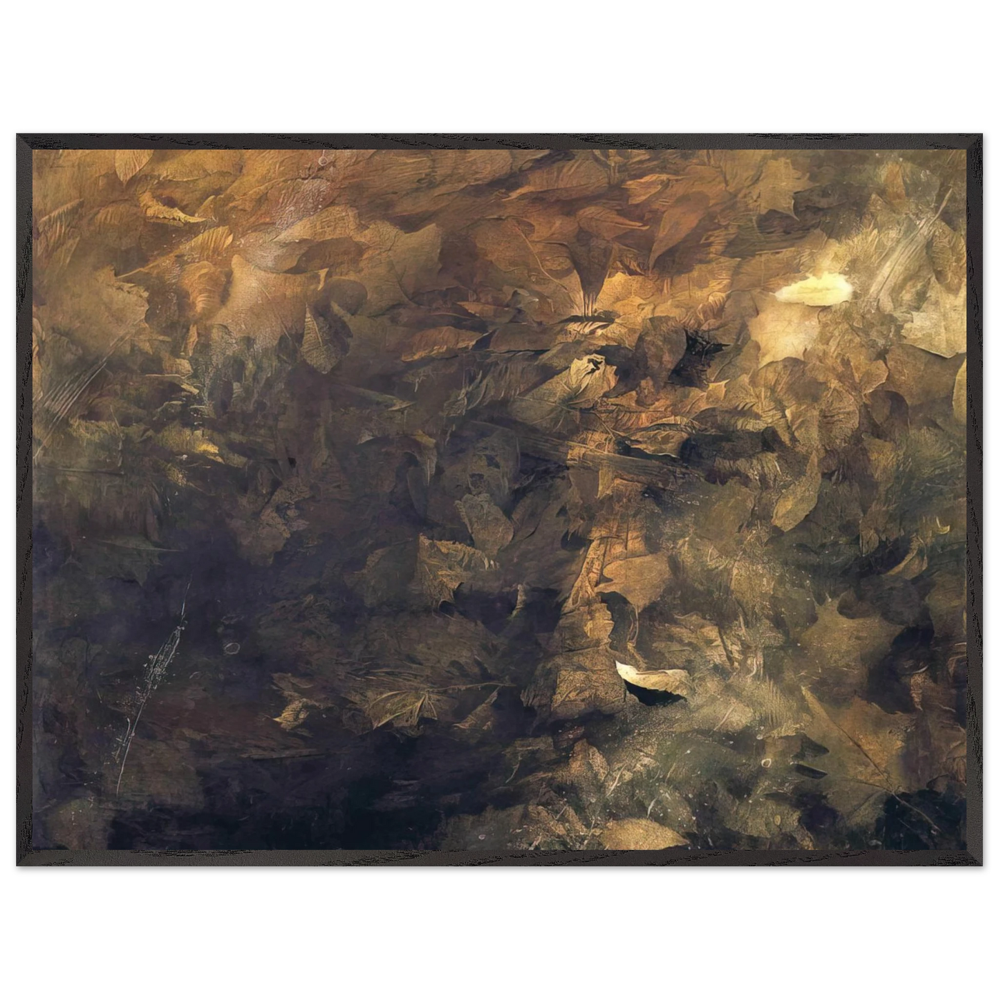 Andrew Wyeth - THIN ICE Wall Art - 21x29.7 cm / 8x12" - Premium Wooden Framed Poster With Fine Art Paper - Wood frame
