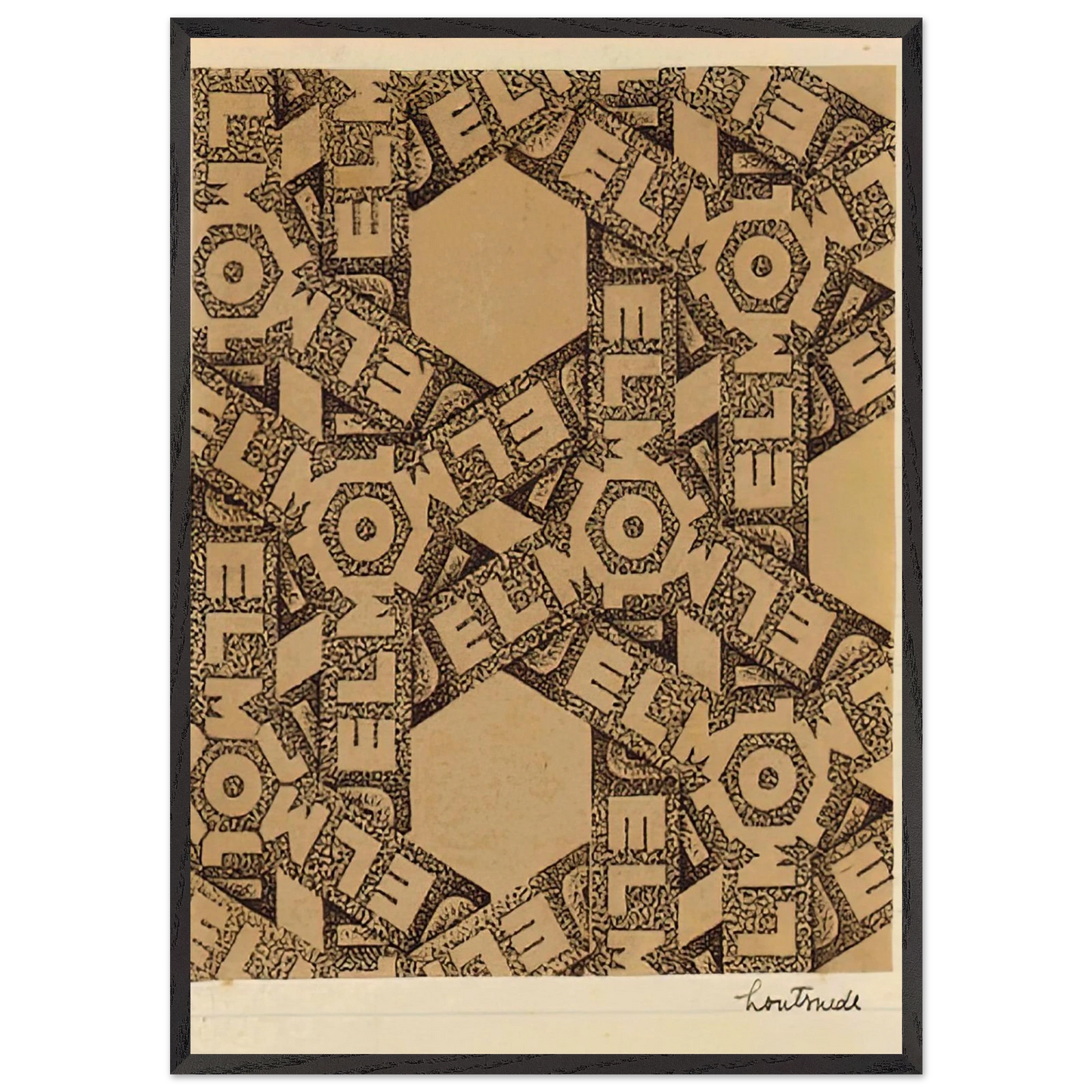 ESCHER 21 - MC Escher Framed Art Print – Black Wooden Frame - Default Title - -Framed Art Print