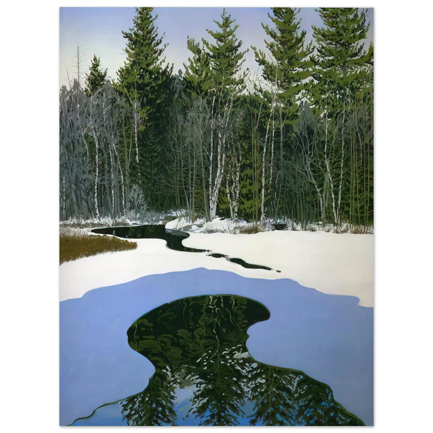 Neil Welliver - Pond Pass - Contemporary Realism Fine Art Poster - Default Title