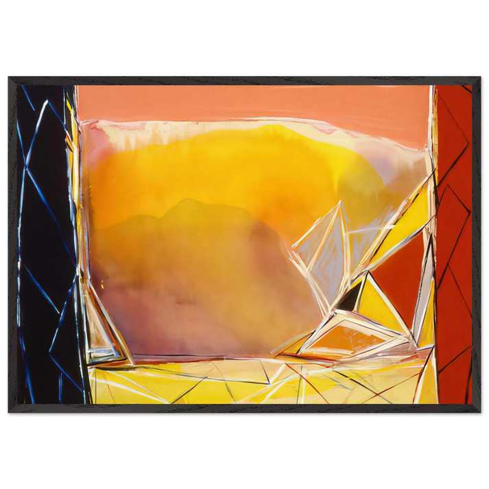 Thunder For Camille Pissarro - 1986 - Ronnie Landfield 70x100 cm / 28x40 inches Framed Art Print – Black Wooden Frame