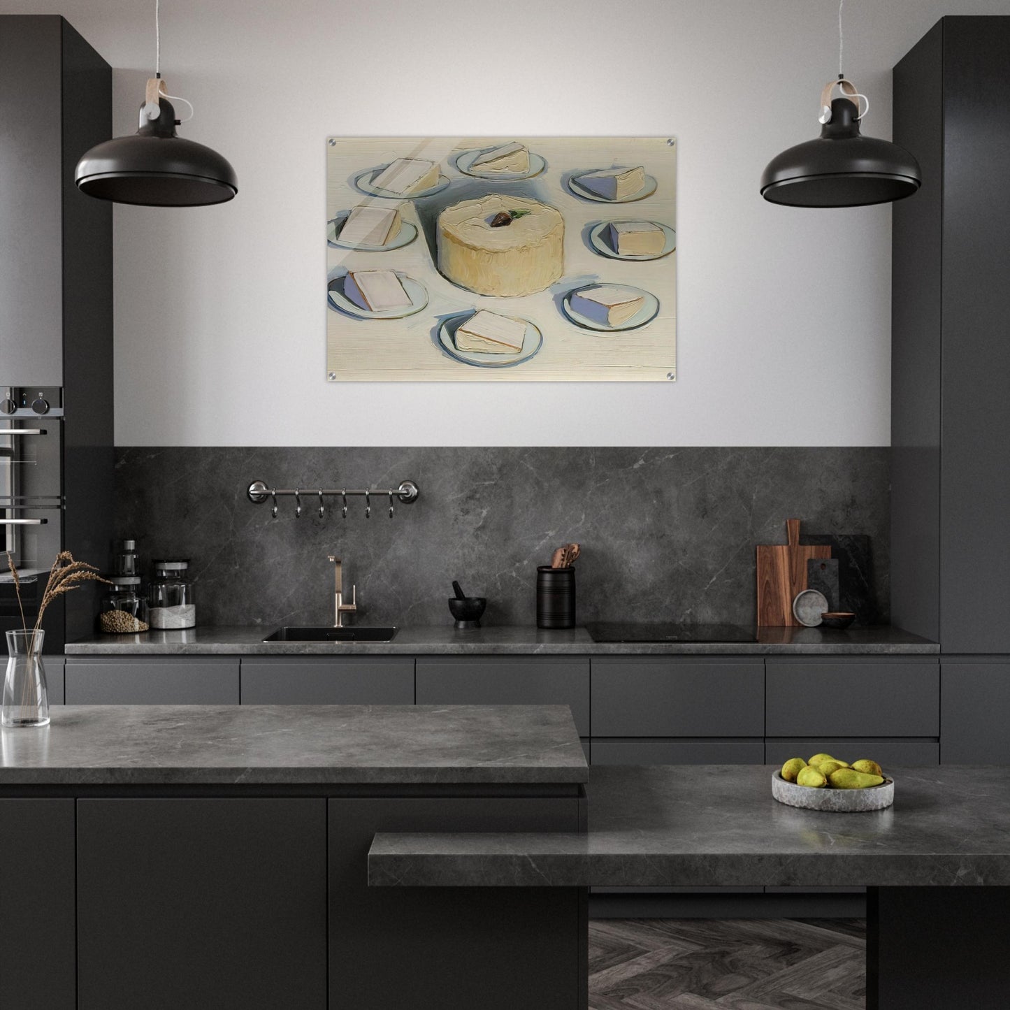 Around the Cake - 1962 - Wayne Thiebaud Acrylic Print - 70x100 cm / 28x40″ inches